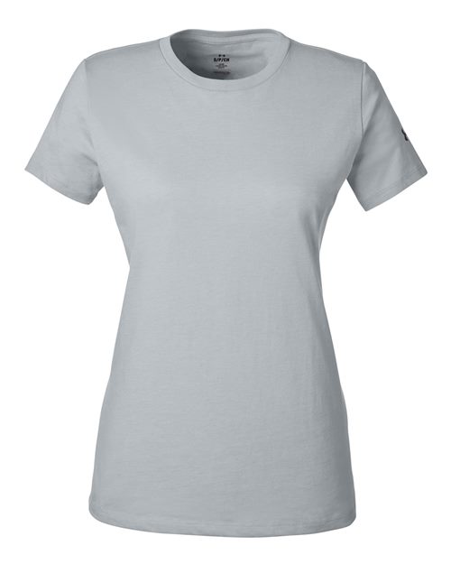 Under Armour 1383284, Women's Athletic 2.0 T-shirt, Mod Grey Medium Heather/ Black