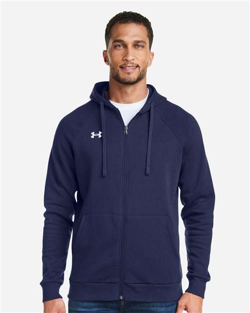 Men's Rival Fleece Full-Zip - - 14917 Midnight Navy White 1379767 168E2 2025 Fleece Guide 2025 Fleece Guide Uniforms 2025 Fleece Guide Uniforms - Full-Zips 8-8.9 oz AB Retail Exclusive Brands Apparel CA New ab Cotton Fleece Fleece - Premium - Hood Full-Zips Hooded Mens & Unisex New AB Polyester S&S Exclusive Brands Sweatshirts & Fleece Tops Under Armour Zips