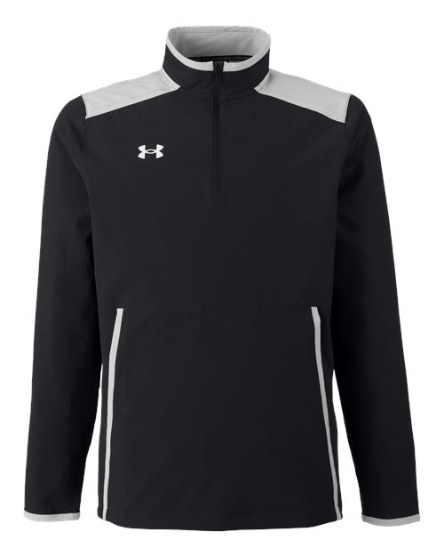 Under Armour 1389611, Men's Motivate 3.0 Quarter-zip Pullover, Black/ Mod Grey/ White