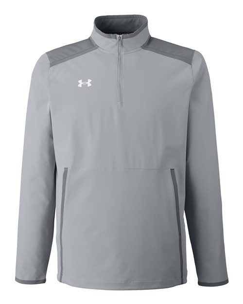 Under Armour 1389611, Men's Motivate 3.0 Quarter-zip Pullover, Mod Grey/ White