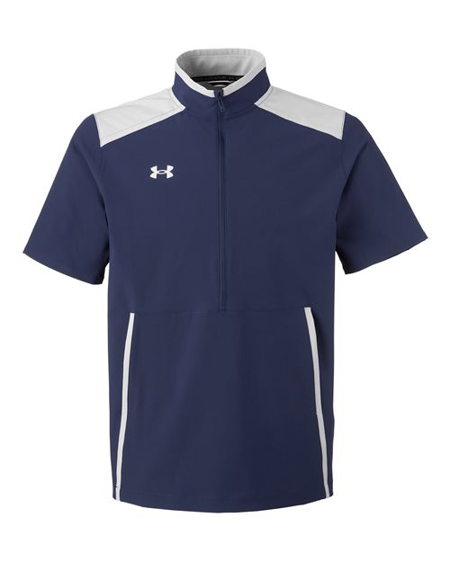 Under Armour 1389612, Men's Motivate 3.0 Short Sleeve Half-zip, Midnight Navy/ White