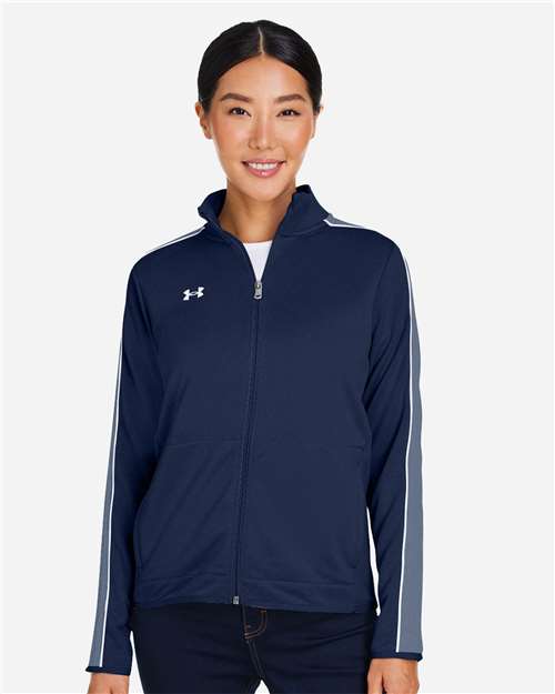 Women's Command Full-Zip - - 14927 Midnight Navy White 1383272 181E2 7-7.9 oz AB Retail Exclusive Brands Activewear Back to School 2025 CA CA New ab Full-Zips Jackets Knit Long Sleeves Moisture-Management New AB Performance Pockets Polos & Knits Polyester - 100% Relaxed S&S Exclusive Brands T-Shirts - Premium Tops Under Armour Visible Logos Womens Zips