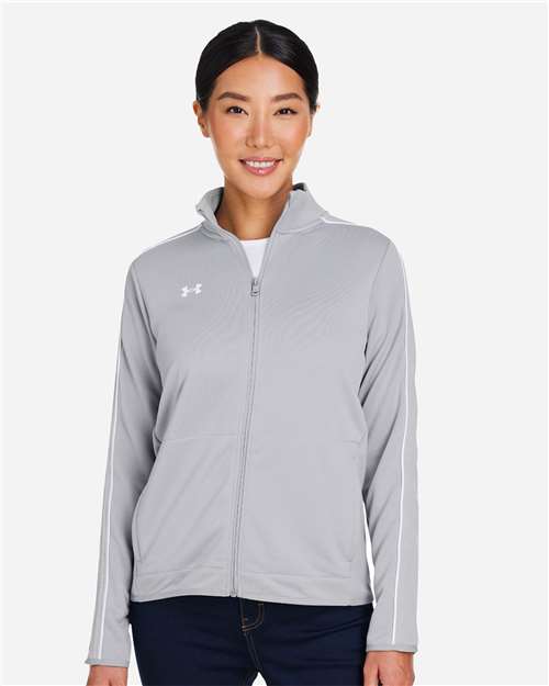 Women's Command Full-Zip - - 14927 Mod Grey White 1383272 181E2 7-7.9 oz AB Retail Exclusive Brands Activewear Back to School 2025 CA CA New ab Full-Zips Jackets Knit Long Sleeves Moisture-Management New AB Performance Pockets Polos & Knits Polyester - 100% Relaxed S&S Exclusive Brands T-Shirts - Premium Tops Under Armour Visible Logos Womens Zips