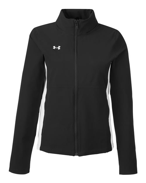 Under Armour 1389661, Women's Rival Stretch Jacket, Black/ White/ White