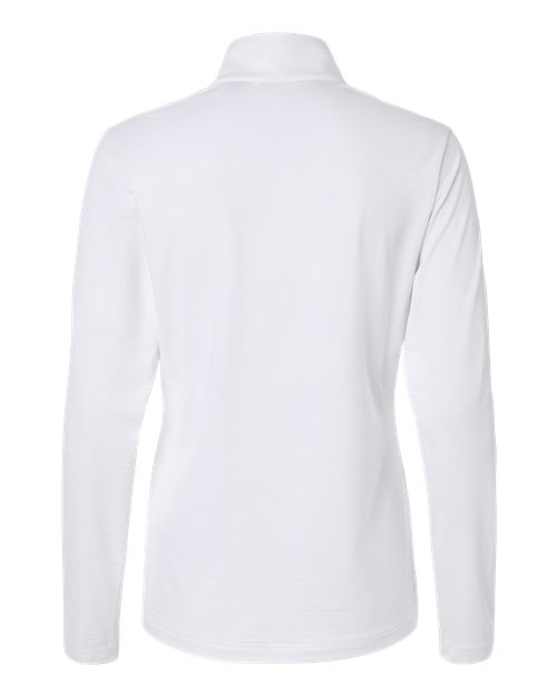 Adidas A709, Women's Textured Stripe Quarter-zip Pullover, White