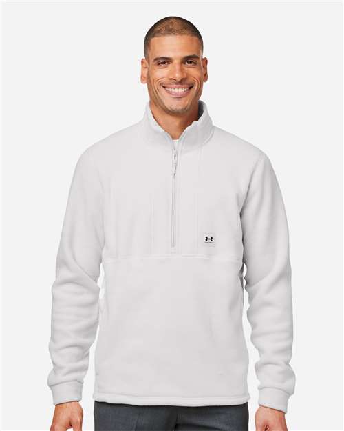 Men's Expanse Fleece Half-Zip Pullover - - 14978 Sum White Sum White 1387570 190E2 AB Retail Exclusive Brands Apparel CA New ab Fleece Mens & Unisex New AB Pockets Polyester Polyester - 100% Pullovers Quarter-Zips Recycled S&S Exclusive Brands Sweatshirts Sweatshirts & Fleece Tops Under Armour Zips