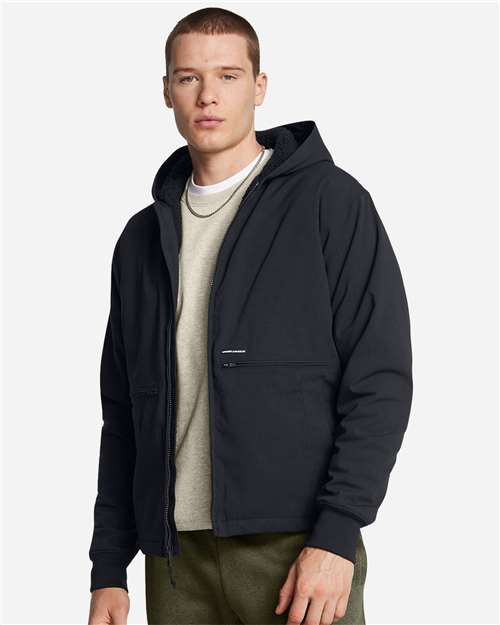 Men's Icon Fleece Jacket - - 14987 Black Black 1387568 189E2 AB Retail Exclusive Brands Apparel CA New ab Explore Industrial & Workwear Explore Industrial & Workwear - Office Fleece Full-Zips Hooded Jackets Mens & Unisex New AB Outerwear Pockets Polyester Polyester - 100% S&S Exclusive Brands Sherpa UG Playbook UG Playbook - Industrial & Workwear Gifting UG Playbook Industrial & Workwear Under Armour Water Resistant Waterproof Windbreakers Workwear Zips