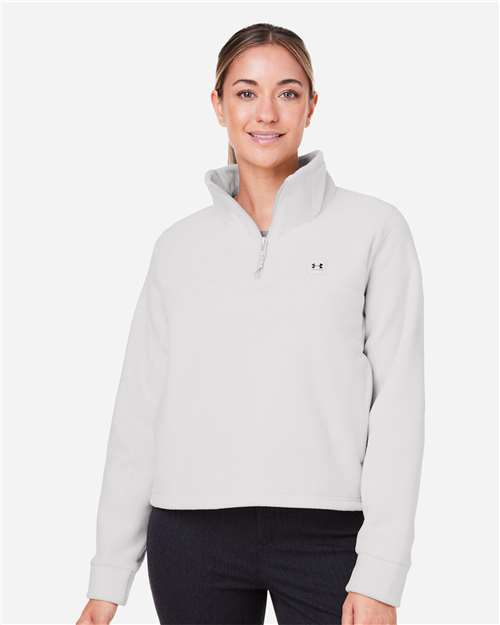 Women's Expanse Fleece Half-Zip Pullover - - 14992 Sum White Sum White 1387024 187E2 AB Retail Exclusive Brands CA New ab Fleece New AB Polyester - 100% Pullovers Quarter-Zips Recycled S&S Exclusive Brands Sweatshirts & Fleece Tops Under Armour Womens Zips