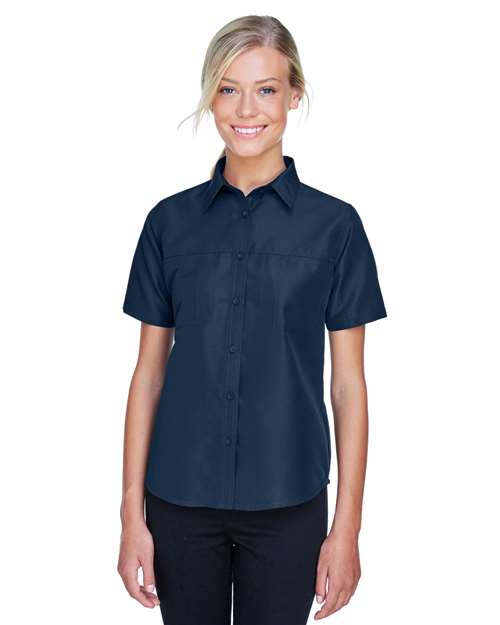 Women's Key West Short Sleeve Performance Staff Shirt - - 15139 Navy 259B9 3-3.9 oz AB Exclusive Brands CA New ab Dress Shirts Explore Restaurant & Hospitality Explore Restaurant & Hospitality Back of House Explore Restaurant & Hospitality Staff Uniforms Fishing Shirts Harriton M580W New AB Pockets Polyester - 100% Ripstop S&S Exclusive Brands Short Sleeves Tops Womens Wovens Wovens & Dress Shirts