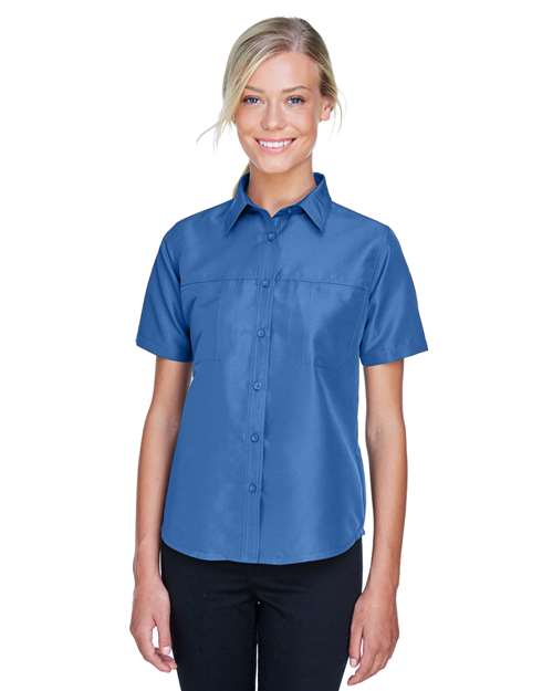 Women's Key West Short Sleeve Performance Staff Shirt - - 15139 Pool Blue 259B9 3-3.9 oz AB Exclusive Brands CA New ab Dress Shirts Explore Restaurant & Hospitality Explore Restaurant & Hospitality Back of House Explore Restaurant & Hospitality Staff Uniforms Fishing Shirts Harriton M580W New AB Pockets Polyester - 100% Ripstop S&S Exclusive Brands Short Sleeves Tops Womens Wovens Wovens & Dress Shirts