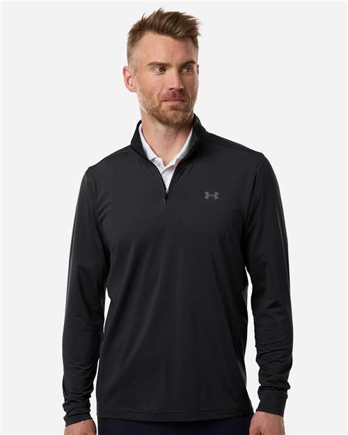 Under Armour 1389864, Men's Drive Quarter-zip Pullover, Black/ Castlerock