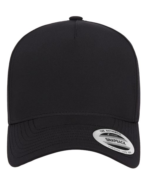 YP Classics 5389AP, Five-panel Snapback With Perforated Cap, Black