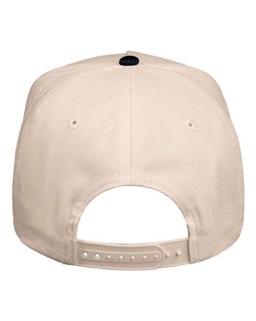 Valucap 8869, Five-panel Twill Cap, Natural/ Black