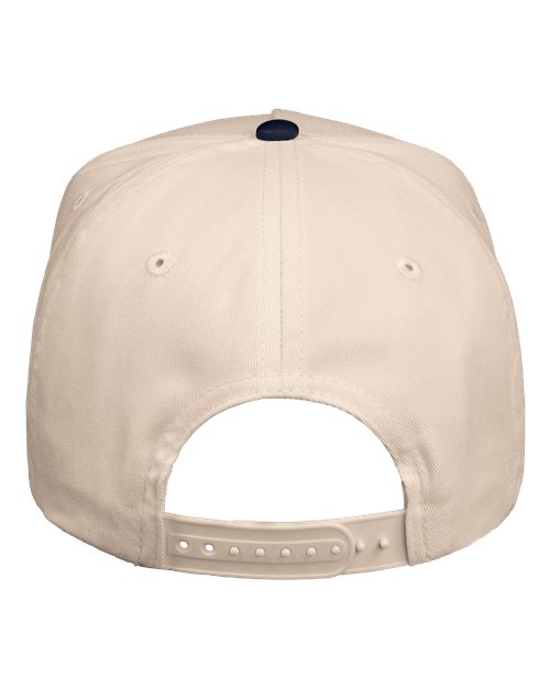 Valucap 8869, Five-panel Twill Cap, Natural/ Navy