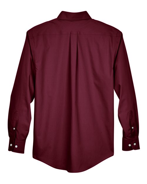Devon & Jones D620, Men's Crown Collection Broadcloth Woven Dress Shirt, Burgundy