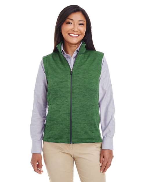 Women's Newbury Mélange Fleece Vest - - 15721 Forest Heather 6-6.9 oz 813B2 AB Exclusive Brands CA New ab Devon & Jones DG797W Fleece Full-Zips Jackets New AB Outerwear Performance Pockets Polyester - 100% S&S Deep Deals S&S Exclusive Brands Sleeveless Vests Womens Zips