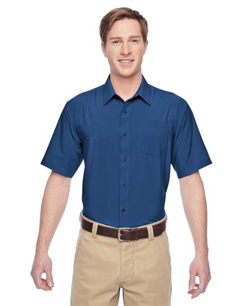 Men's Paradise Short Sleeve Performance Shirt - - 14701 Pool Blue XS 272B9 AB Exclusive Brands CA New ab Dress Shirts Harriton M610S Mens & Unisex New AB Pockets Polyester - 100% S&S Deep Deals S&S Exclusive Brands Short Sleeves Tops Wovens Wovens & Dress Shirts