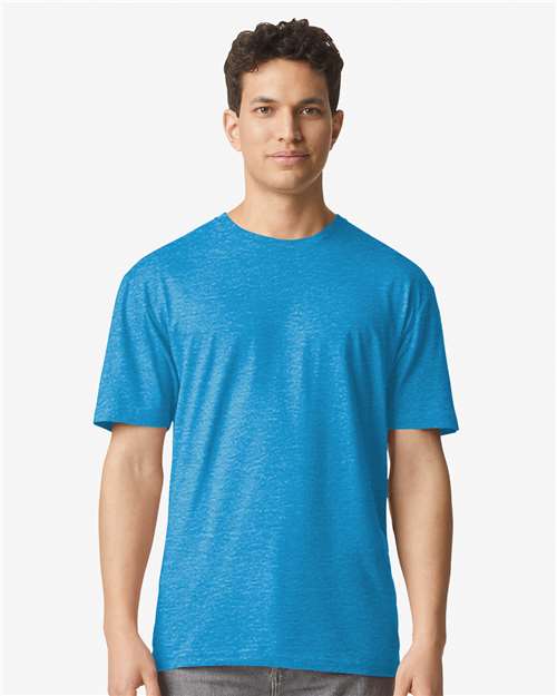Gildan 3000, Unisex Light Cotton T-shirt, Heather Sapphire