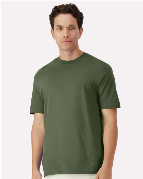 Gildan 3000, Unisex Light Cotton T-shirt, Military Green