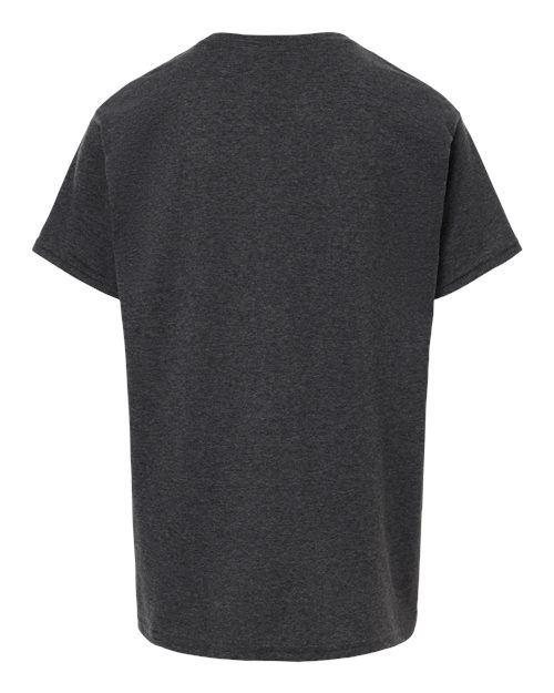 Gildan 3000B, Youth Light Cotton T-shirt, Heather Dark Grey