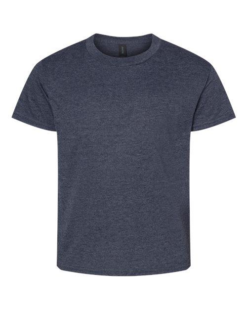 Gildan 3000B, Youth Light Cotton T-shirt, Heather Navy