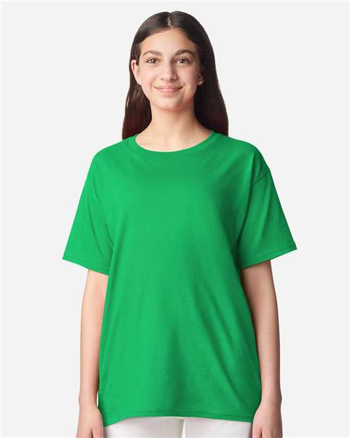 Gildan 3000B, Youth Light Cotton T-shirt, Irish Green