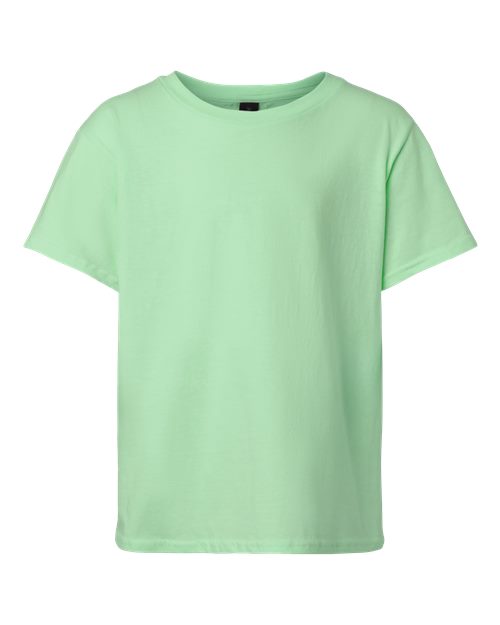 Gildan 3000B, Youth Light Cotton T-shirt, Mint Green