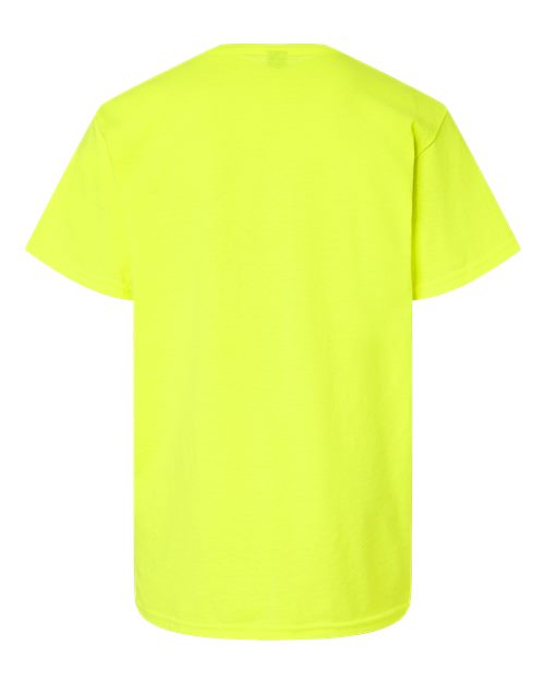Gildan 3000B, Youth Light Cotton T-shirt, Safety Green