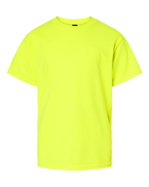 Gildan 3000B, Youth Light Cotton T-shirt, Safety Green