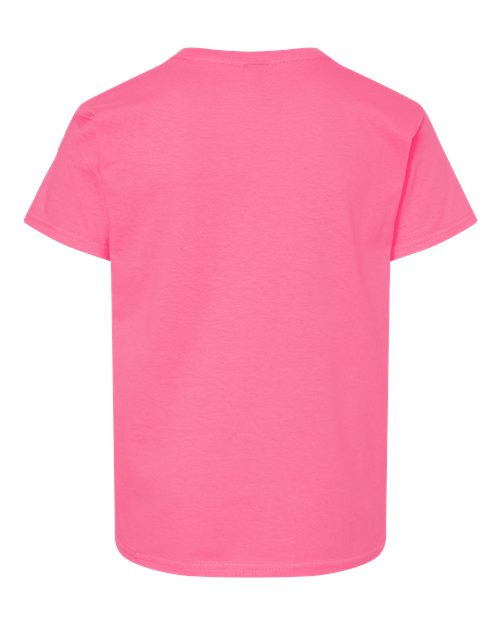 Gildan 3000B, Youth Light Cotton T-shirt, Safety Pink