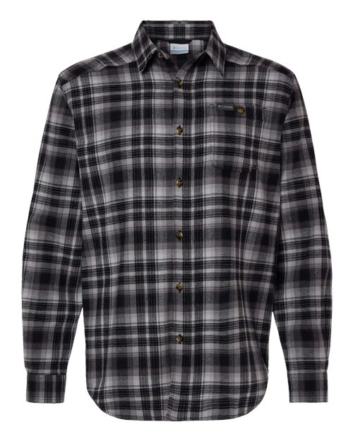 Columbia 161795, Men's Cornell Woods Flannel Shirt, Black Backland Tartan