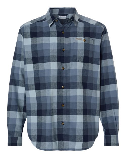 Columbia 161795, Men's Cornell Woods Flannel Shirt, Collegiate Navy Multi Buffalo Check