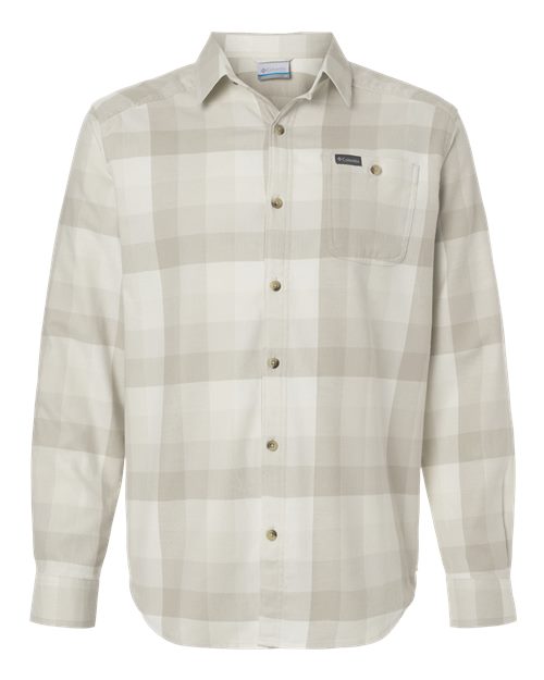 Columbia 161795, Men's Cornell Woods Flannel Shirt, Dark Stone Multi Buffalo Check