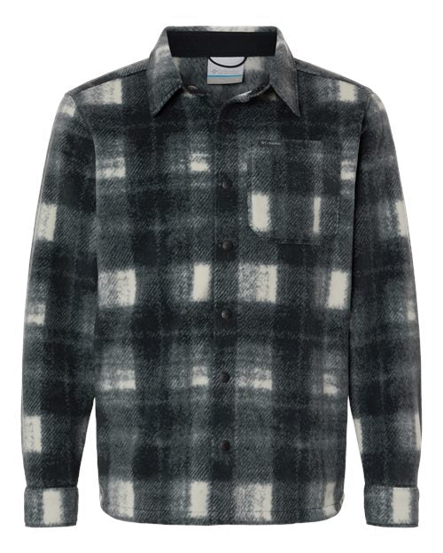 Columbia 209769, Men's Steens Mountain Printed Shirt Jacket Ii, Chalk Omblur