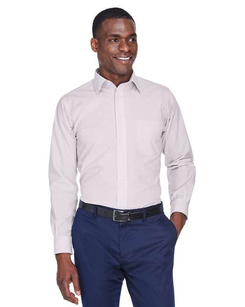 Devon & Jones Crown Collection® Micro Tattersall Woven - - 15811 White Burgundy Silver 152B2 AB Exclusive Brands CA New ab Devon & Jones DG510 Dress Shirts Long Sleeves Mens & Unisex New AB Pockets Tops Wovens Wovens & Dress Shirts Wrinkle Free