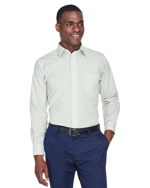 Devon & Jones Crown Collection® Micro Tattersall Woven - - 15811 White Forest Lime 152B2 AB Exclusive Brands CA New ab Devon & Jones DG510 Dress Shirts Long Sleeves Mens & Unisex New AB Pockets Tops Wovens Wovens & Dress Shirts Wrinkle Free