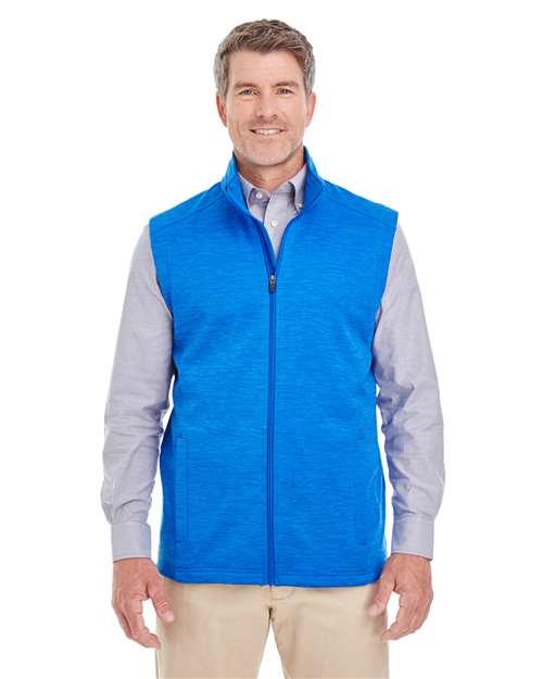 Women's Newbury Mélange Fleece Vest - - 15812 French Blue Heather 153B2 6-6.9 oz AB Exclusive Brands CA New ab Devon & Jones DG797 Fleece Full-Zips Jackets Mens & Unisex New AB Outerwear Performance Pockets Polyester - 100% Sleeveless Vests Zips