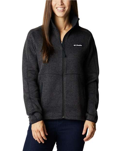 Women's Sweater Weather™ II Full-Zip Jacket - - 15817 Black Heather 208572 22524 Columbia Fleece Full-Zips Long Sleeves Nylon Outerwear Pockets Polyester Polyester - 100% the edit fall fleece 2025 Visible Logos Womens
