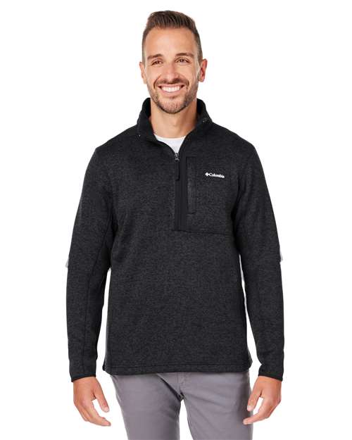 Sweater Weather™ Half-Zip Pullover - - 15823 Black Heather XL 209776 23324 Columbia Long Sleeves Mens & Unisex Nylon Outerwear Pockets Polyester Quarter-Zips