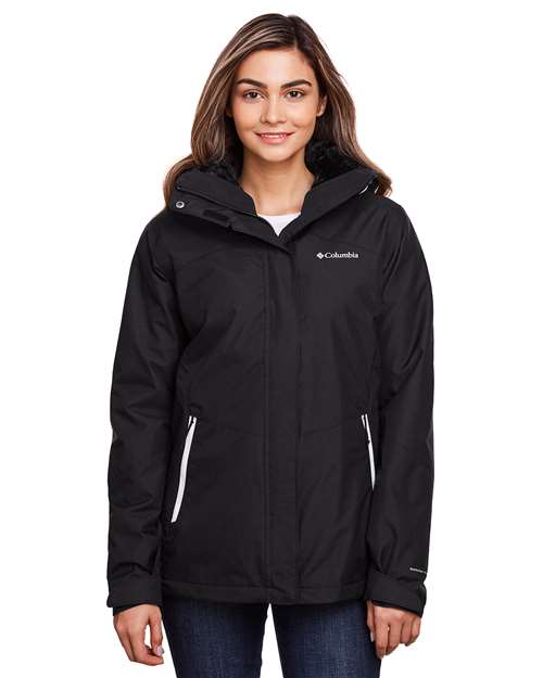 Women's Bugaboo II Fleece Interchange Jacket - - 15840 Black 179924 22424 Columbia Drawstring Full-Zips Hooded Long Sleeves Nylon Outerwear Polyester Thermals Waterproof Womens