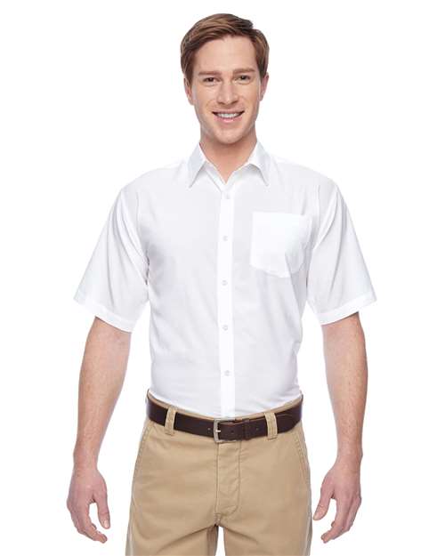 Men's Paradise Short Sleeve Performance Shirt - - 14701 White XS 272B9 AB Exclusive Brands CA New ab Dress Shirts Harriton M610S Mens & Unisex New AB Pockets Polyester - 100% S&S Deep Deals S&S Exclusive Brands Short Sleeves Tops Wovens Wovens & Dress Shirts