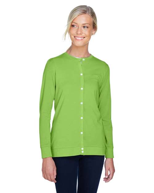 Women's Perfect Fit™ Ribbon Cardigan - - 13307 Lime 5-5.9 oz 720B2 AB Exclusive Brands CA New ab Cotton Crewneck Devon & Jones DP181W Knit Long Sleeves New AB Outerwear Polos & Knits S&S Deep Deals S&S Exclusive Brands Spandex Sweaters Tops Womens