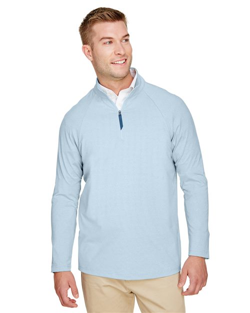 Men's CrownLux Performance® Clubhouse Micro-Stripe Quarter-Zip Pullover -  - 13184 - Toronto Screen Printing- Color