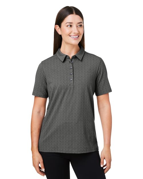 Women's Crownlux Performance® Geo Polo - - 13247 6-6.9 oz 621B2 AB Exclusive Brands CA New ab Cotton Devon & Jones DG101W Moisture-Management New AB Performance Polos Polos & Knits S&S Exclusive Brands Short Sleeves Spandex Sport Shirts Tops Womens