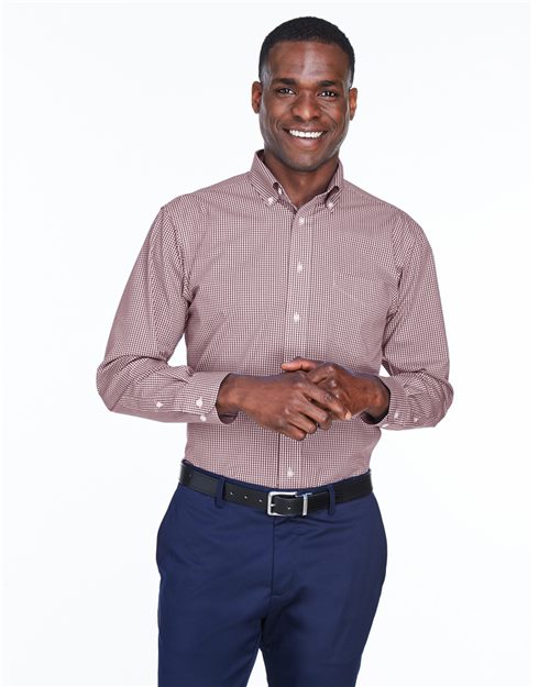 Men's Crown Collection® Gingham Check Woven Dress Shirt - - 13250 3-3.9 oz 604B2 AB Exclusive Brands Back to School 2025 CA CA New ab Cotton D640 Devon & Jones Dress Shirts Fitness & Wellness Fitness & Wellness Health Professional Fitness & Wellness Health Wellbeing Long Sleeves Mens & Unisex New AB Pockets Polyester S&S Exclusive Brands Stain Resistant Tops Wovens Wovens & Dress Shirts Wrinkle Free