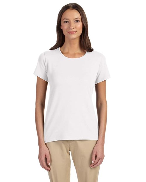 Women's Perfect Fit™ Shell T-Shirt - - 13255 5-5.9 oz 721B2 AB Exclusive Brands CA New ab Cotton Crewneck Devon & Jones DP182W New AB S&S Deep Deals S&S Exclusive Brands Short Sleeves Spandex T-Shirts T-Shirts - Premium Tops Womens