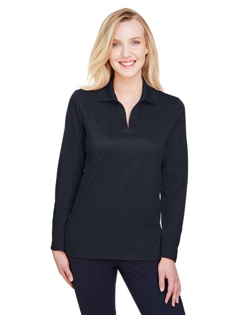 Women's CrownLux Performance® Plaited Long Sleeve Polo - - 13286 5-5.9 oz 637B2 AB Exclusive Brands CA New ab Cotton Devon & Jones DG20LW Long Sleeves Moisture-Management New AB Performance Pique Polos Polos & Knits Polyester S&S Exclusive Brands Side Seams Sport Shirts Sun/UV Protection Tops UG Playbook Uniforming & Gifting Playbook - Corporate Uniformi Uniforming & Gifting Playbook Corporate Womens