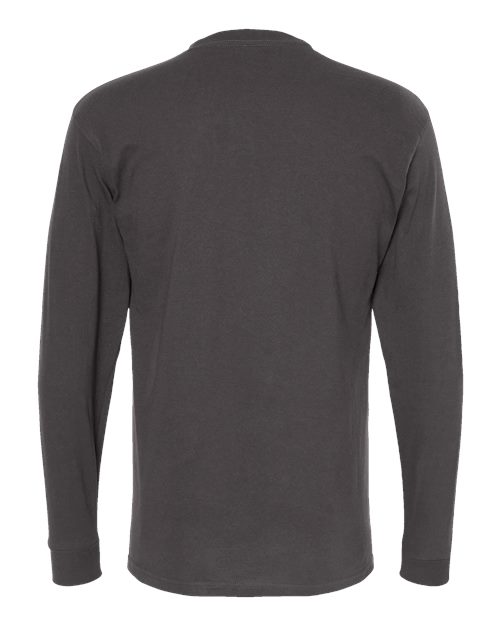 M&O 4820, Unisex Gold Soft Touch Long Sleeve T-shirt, Charcoal