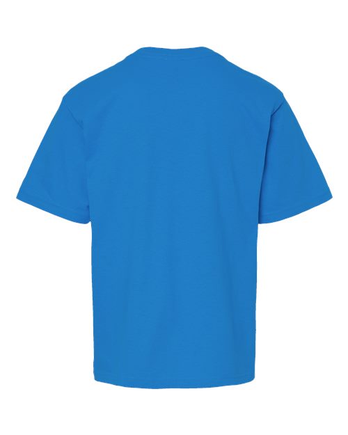 M&O 4850, Youth Gold Soft Touch T-shirt, Ocean Blue