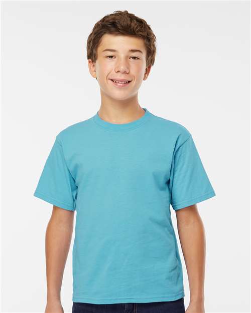 M&O 4850, Youth Gold Soft Touch T-shirt, Diving Blue